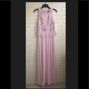 Alex Evenings Embroidered 2-Piece Dress - Size 8